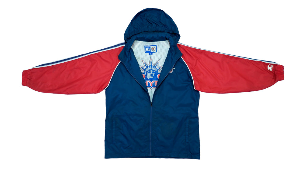 Vintage Retro NHL Hockey Starter - New York Rangers Windbreaker 1990s Large