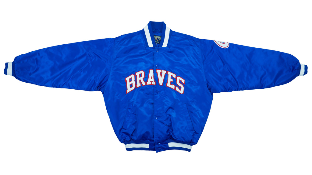 Vintage Retro MLB (Majestic) - Atlanta Braves Satin Bomber 1990s Large