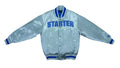 Vintage Retro Starter - Silver Big Spell-out Satin Jacket 1990s Medium