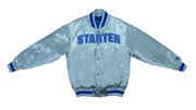 Vintage Retro Starter - Silver Big Spell-out Satin Jacket 1990s Medium