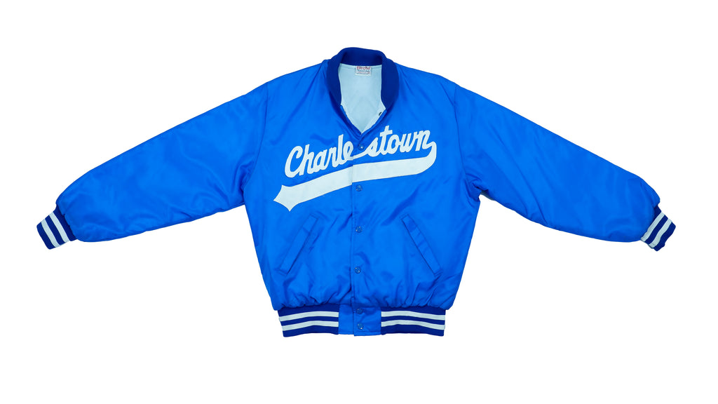 Vintage Retro Vintage - Blue Charlestown Satin Jacket 1990s Medium