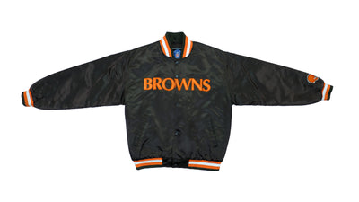NFL - Cleveland Browns Satin Jacket 1990s Large