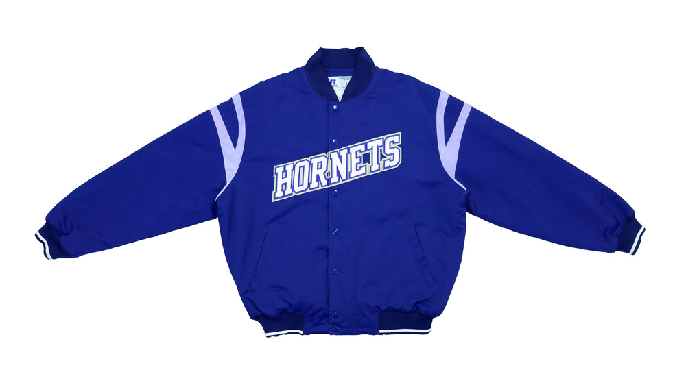 Vintage Retro Vintage (Russell Athletics) - Blue Hornets Bomber 1990s Large
