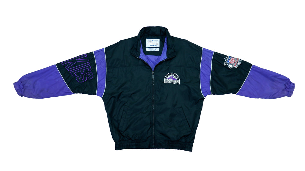 Starter - Colorado Rockies Windbreaker 1990s Large MLB Baseball Vintage Retro