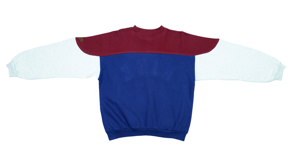 Vintage Retro Nike - Tricolor Big Logo Grey Tag Sweatshirt 1990s Medium
