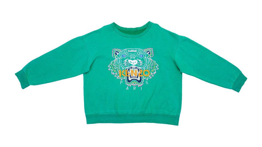 Vintage Retro Kenzo - Light Green Sweatshirt 1990s Large