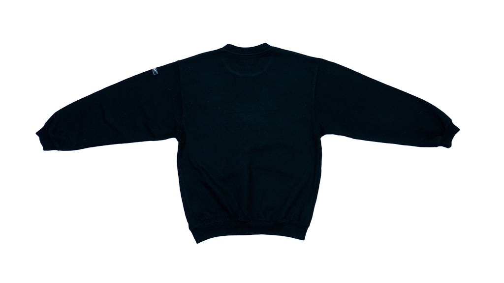 Vintage Retro Reebok - Black Crew Neck Sweatshirt 1990s Medium