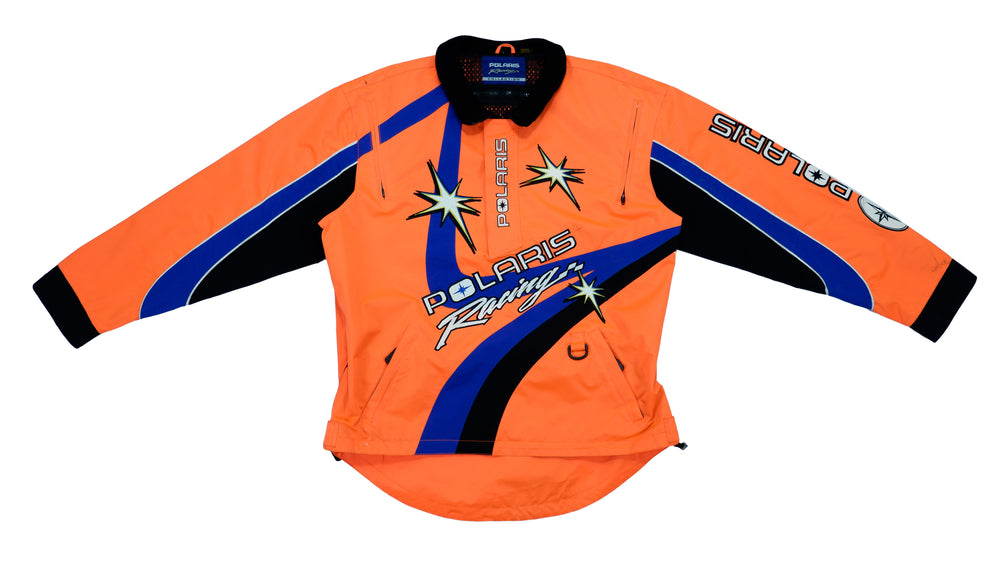 Vintage Retro Polaris - Orange Racing 1/4 Zip Jacket 1990s Large
