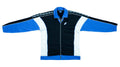 Vintage Retro Asics - Blue and B&W Taped Logo Track Jacket 1990s Large