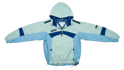 Columbia - 1/4 Zip Hooded Windbreaker 1990s Medium