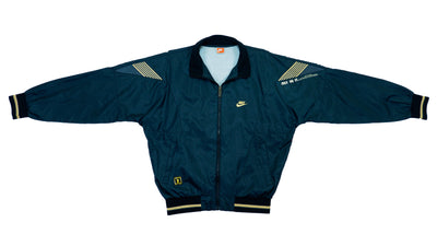 Nike - Black and Gold Windbreaker 1990s Medium