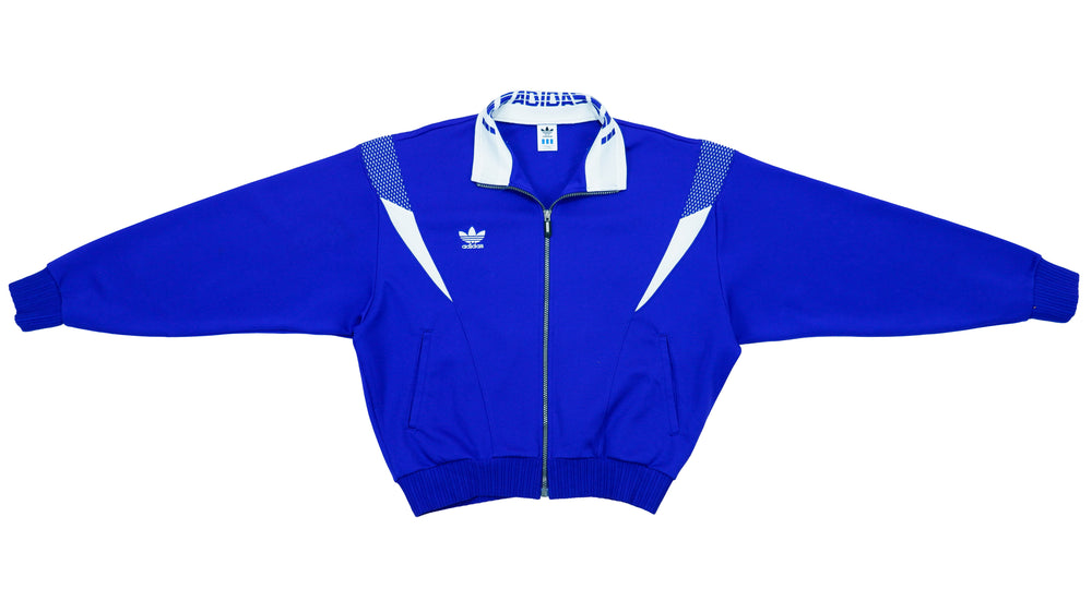 Vintage Retro Made in Japan Adidas - Blue Japanese Track Jacket 1990s Large