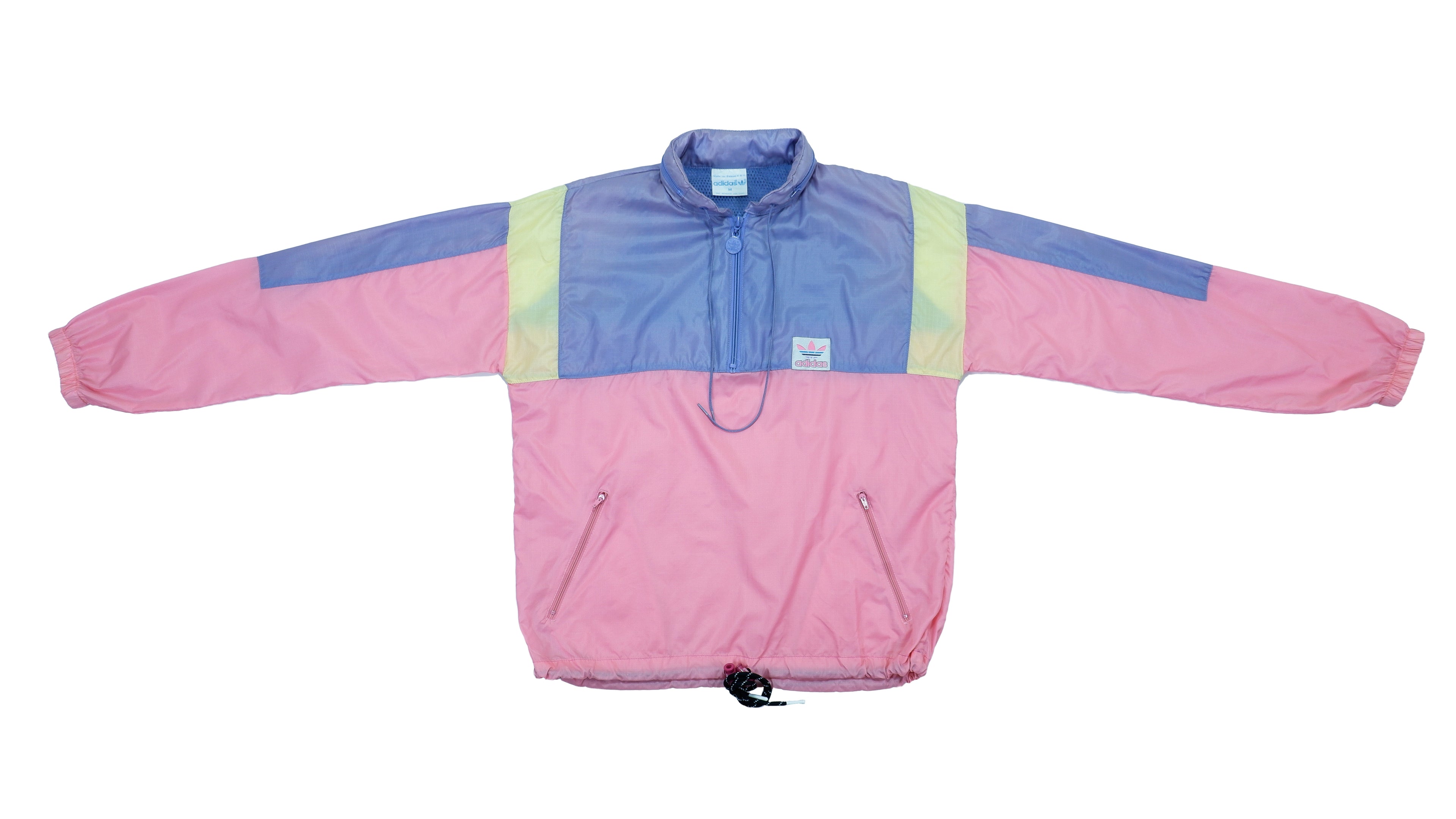 Vintage Retro Adidas - Purple & Pink 1/4 Zip Windbreaker 1980s Medium