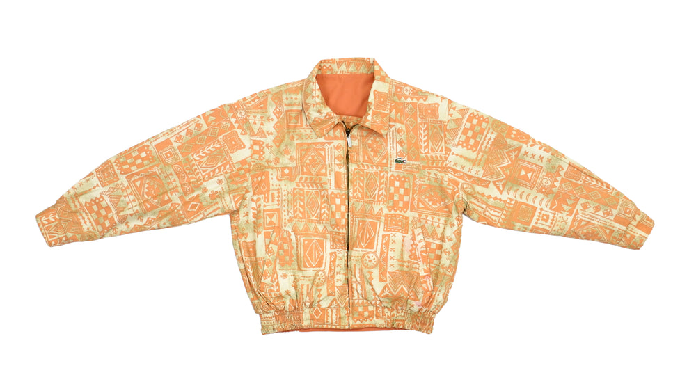 Lacoste - Orange Reversible Lightweight Jacket 1990s Large Vintage Retro 