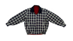 Lacoste - Red & Plaid Reversible Collared Bomber Jacket 1990s Large Vintage Retro