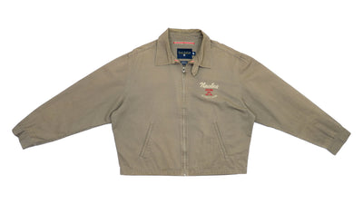 Nautica - Brown Jeans Denim Spell-Out Jacket 1990s Large