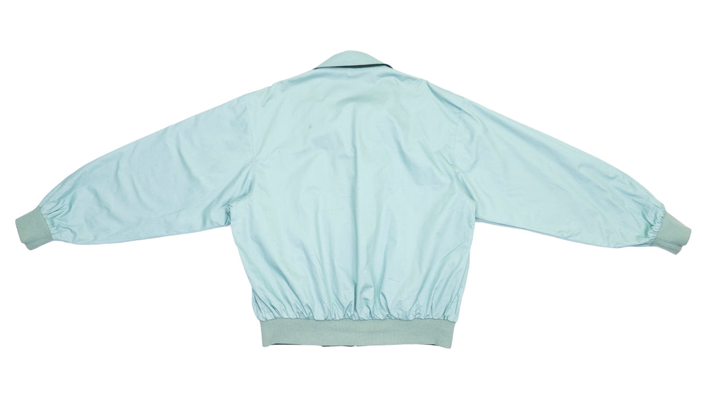 Lacoste - Light Blue & Striped Reversible Bomber Jacket 1990s Large Vintage Retro