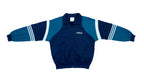 Adidas - Blue with White Stripes Big Logo Track Jacket 1990s Medium Vintage Retro