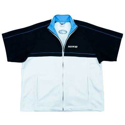 Nike - B&W Zip Up T-Shirt 1990s X-Large