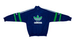 Adidas - Blue & Green Big Logo Track Jacket 1990s Medium