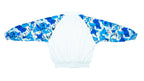Ellesse - White & Blue Patterned Track Jacket 1990s X-Large Vintage Retro