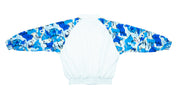 Ellesse - White & Blue Patterned Track Jacket 1990s X-Large Vintage Retro
