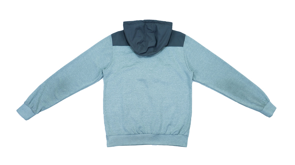 Ellesse - Grey 1/4-Zip Hooded Pullover 1990s Medium Vintage Retro