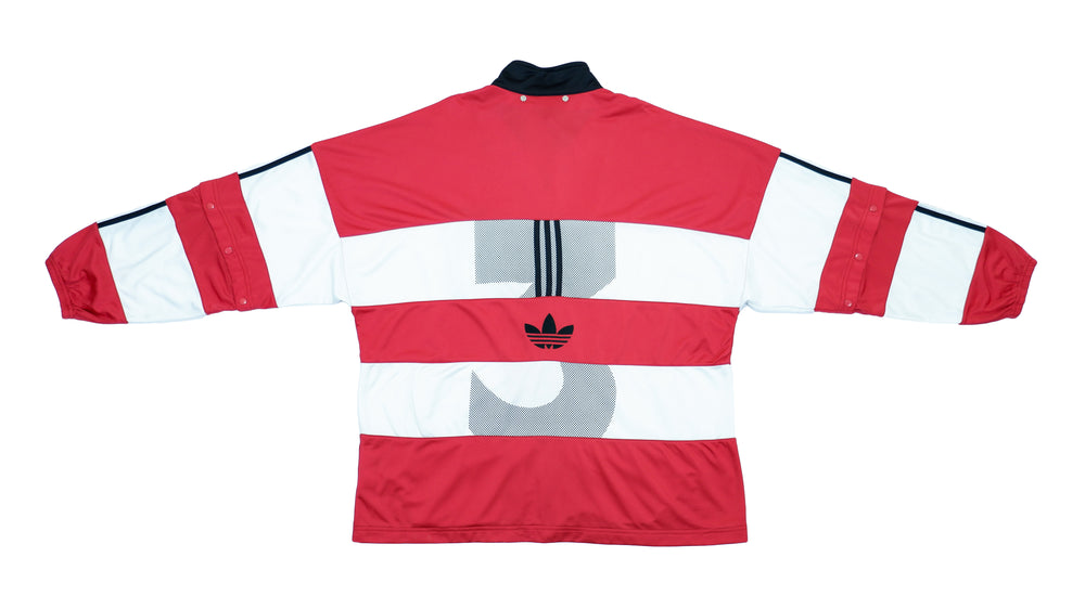 Adidas - Red & White Tear-Away Track Jacket 1990s XX-Large Vintage Retro