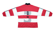 Adidas - Red & White Tear-Away Track Jacket 1990s XX-Large Vintage Retro