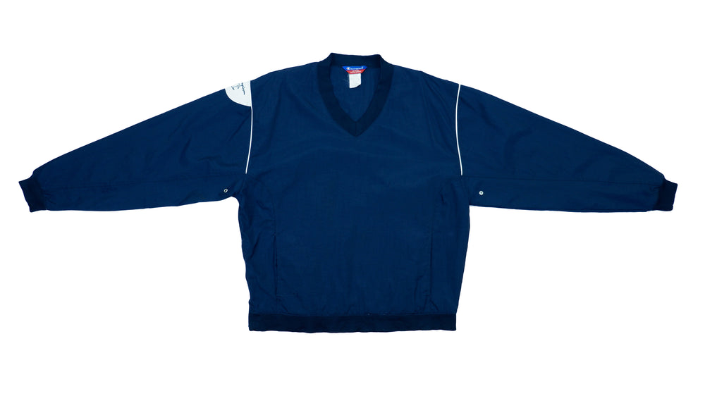 Champion - Blue Pullover Jacket 1990s Large Vintage Retro