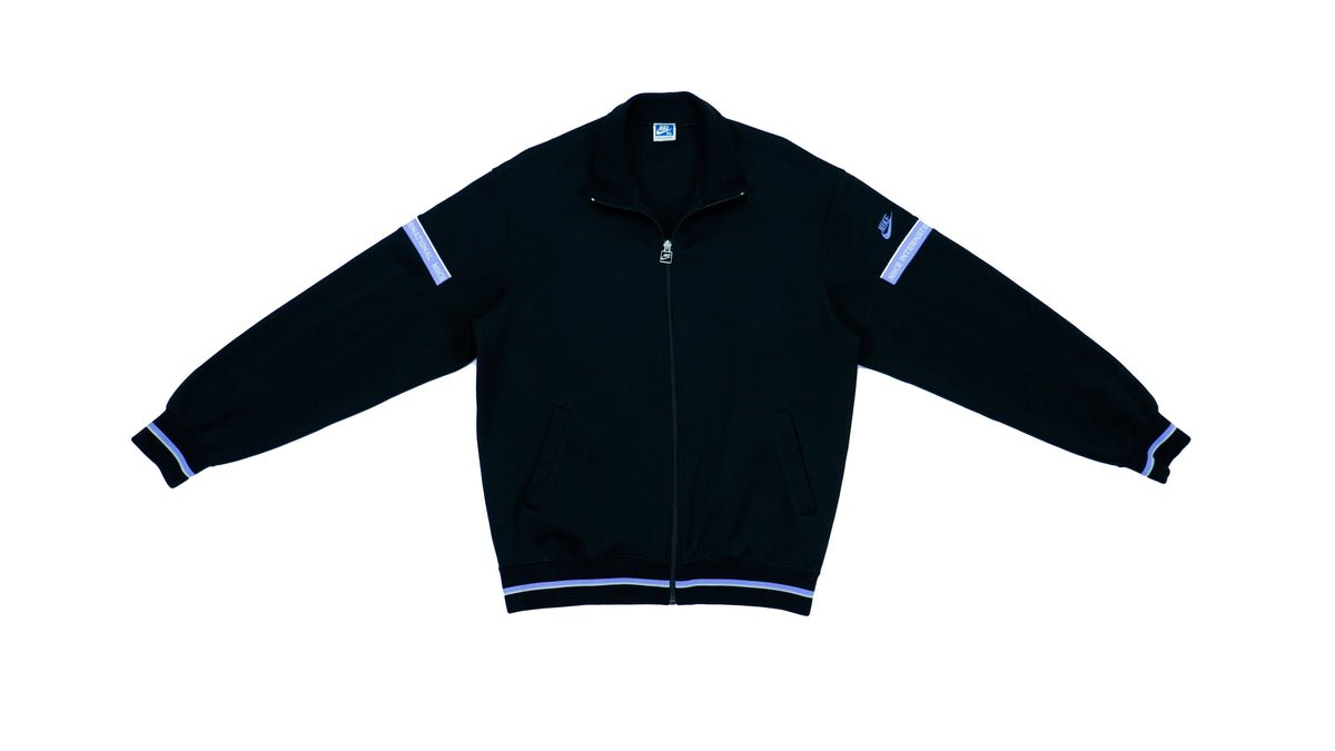 Nike - Black Track Jacket 1990s Medium Vintage Retro