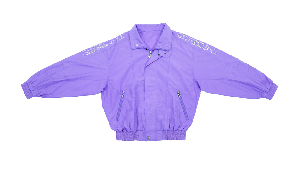 Ellesse - Purple Spell-Out Bomber Jacket 1990s Large