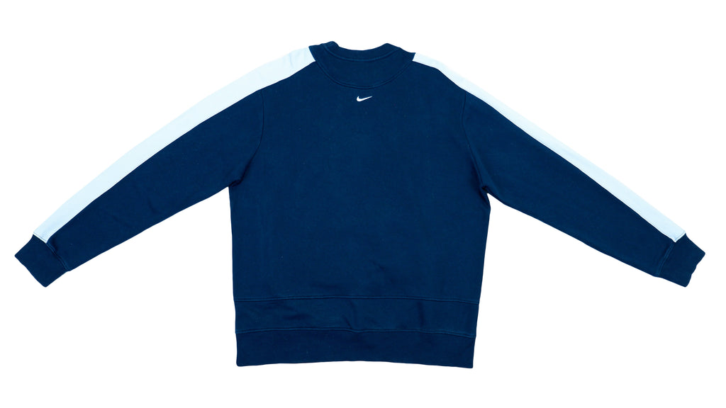 Nike - Blue & White Big Logo Sweatshirt 1990s X-Large Vintage Retro