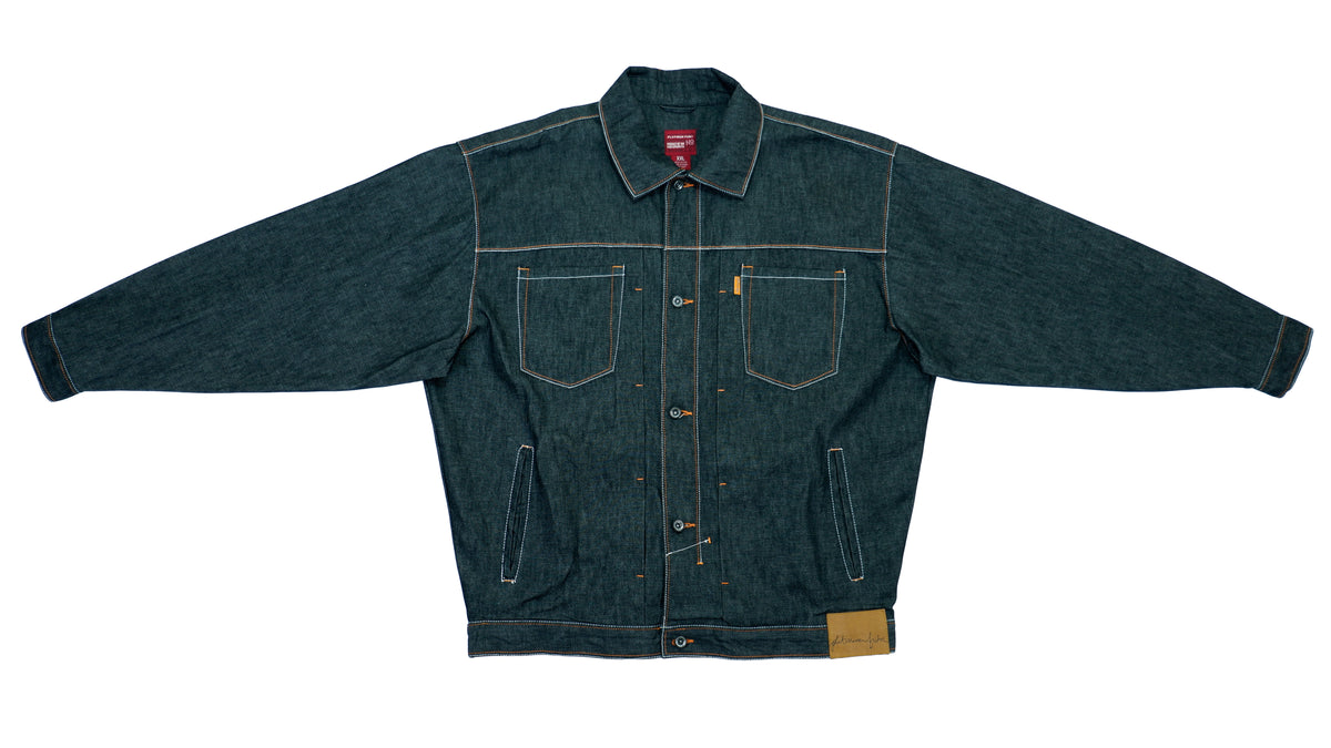 FUBU - Dark Denim Fat Albert Jean Jacket 1990s XX-Large Vintage Retro