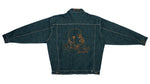 FUBU - Dark Denim Fat Albert Jean Jacket 1990s XX-Large Vintage Retro