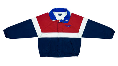 Nautica - Blue, Red and White Jacket Harrington Style 1990s X-Large
