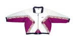 Puma - White & Purple Crazy Patterned Track Jacket 1990s X-Large