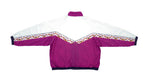 Puma - White & Purple Crazy Patterned Track Jacket 1990s X-Large