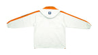 Columbia - White & Orange Taped Logo Hooded Windbreaker 1990s Large Vintage Retro