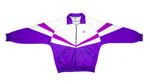Puma - White & Purple Track Jacket 1990s Large