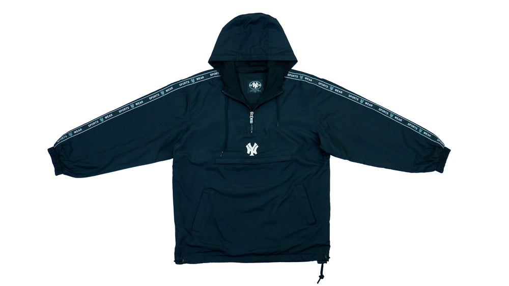 MLB - New York Yankees 1/4 Zip Hooded Jacket 1990s Medium Vintage Retro
