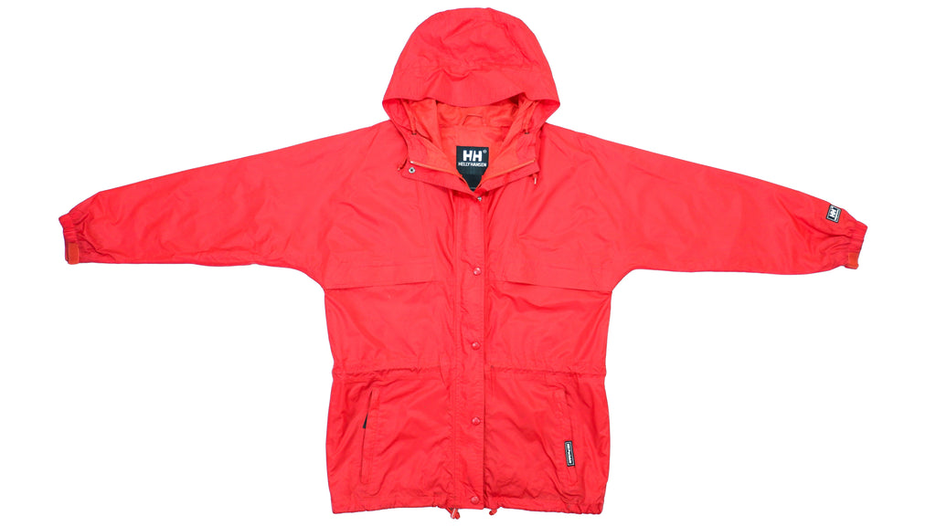 Helly Hansen - Red Hooded Jacket 1990s Medium Vintage Retro