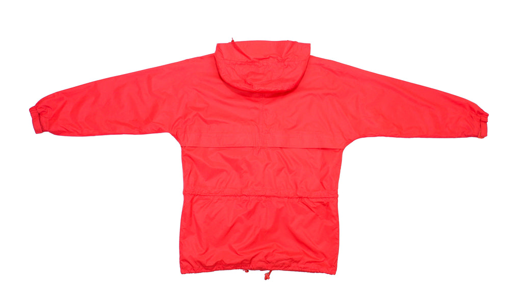 Helly Hansen - Red Hooded Jacket 1990s Medium Vintage Retro