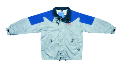 FILA - Silver & Blue Ski Team Jacket 1990s Large