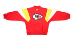 Starter - Red Kansas City Chiefs Windbreaker 1990s Large Vintage Retro