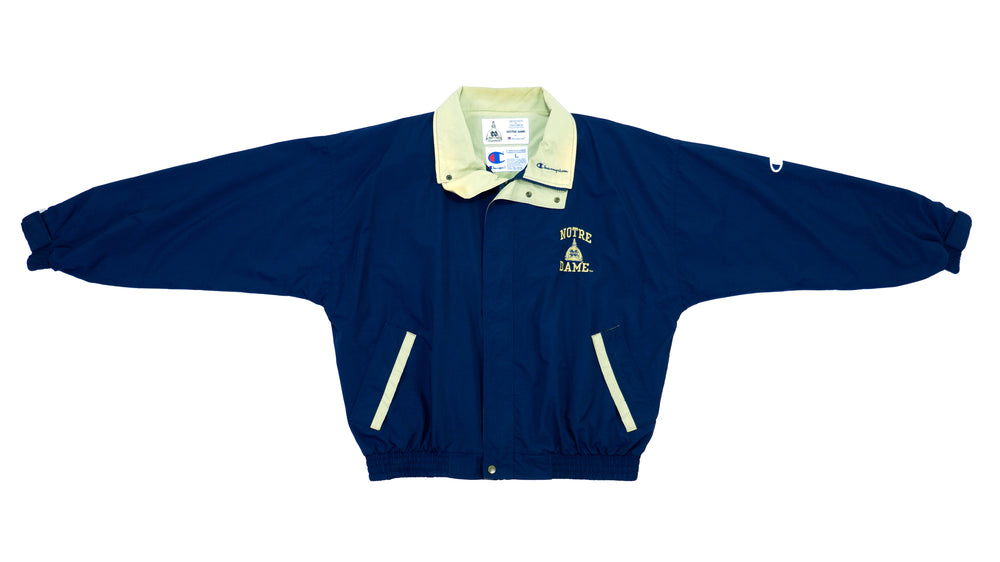 Champion - Notre Dame Windbreaker 1990s XX-Large Vintage Retro