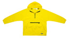 LL Bean - Yellow 1/4 Zip Hooded Windbreaker 1990s Large Vintage Retro