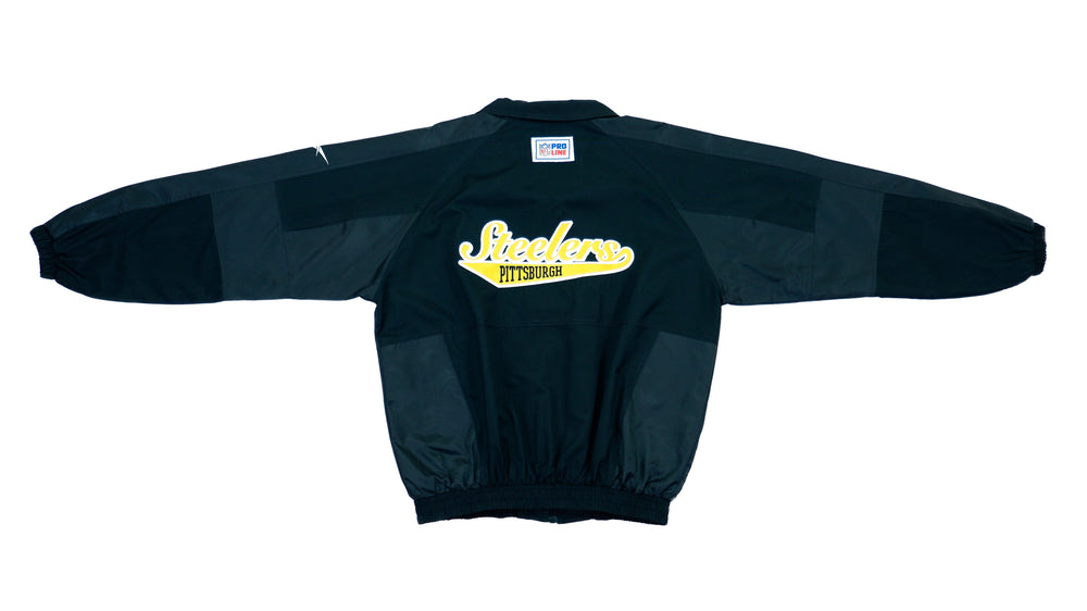 Reebok - Pittsburgh Steelers Windbreaker 1990s Large Vintage Retro NFL Football