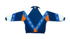 Puma - Blue, White & Orange Taped Logo Windbreaker 1990s Large Vintage Retro 