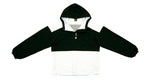 Head - Black & White 1/4 Zip Hooded Jacket 1990s Large Vintage Retro 